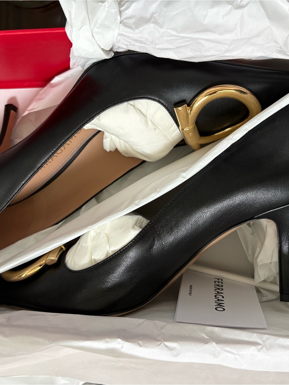 Salvatore Ferragamo Laura Black Leather Pointed Pumps (Price FIRM) - Picture 7 of 10